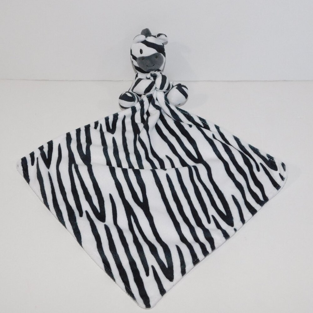 Addo Little Lot Black White Zebra Security Blanket Baby Lovey Nunu Soother plush